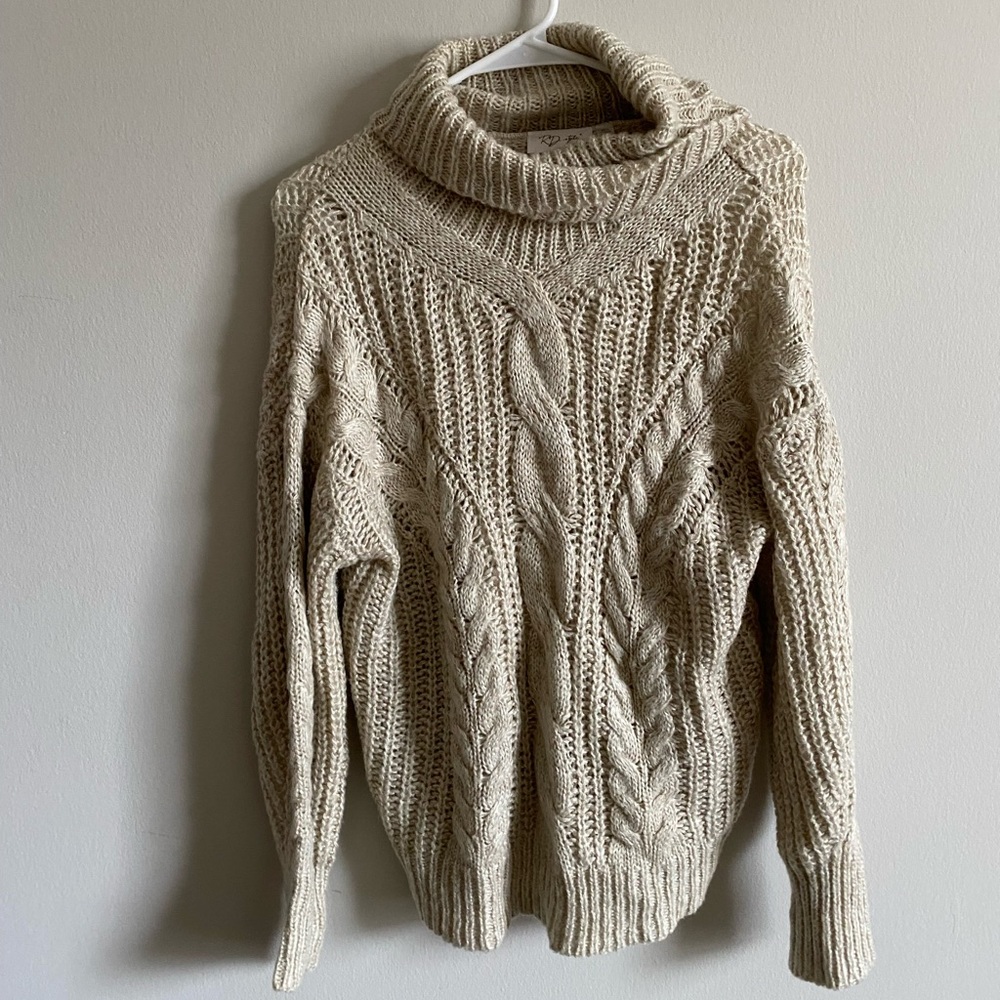 Knitted cream sweater by RD style
